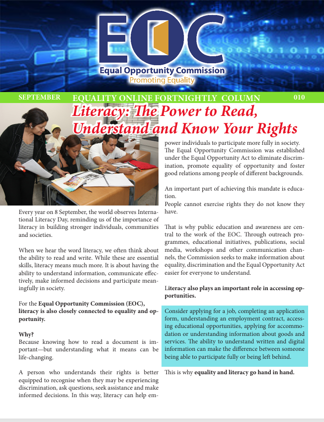 Literacy: The Power to Read, Understand and Know Your Rights